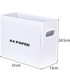 Organizer na Dokumenty A4 Pudełko Zestaw 4 Sztuki Składane Białe