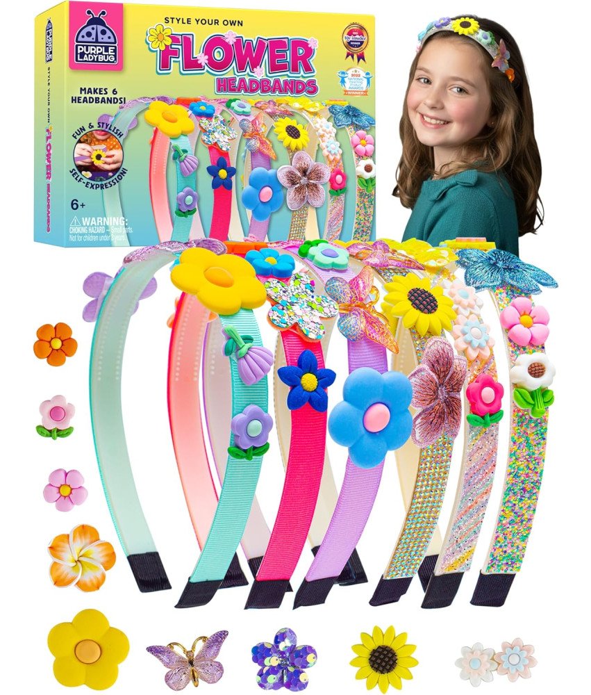 Opaski na Głowę DIY dla Dziewczynek Zestaw 6 Sztuk Prezent Rękodzieło