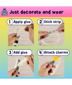 Opaski na Głowę DIY dla Dziewczynek Zestaw 6 Sztuk Prezent Rękodzieło