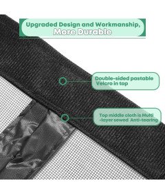 Moskitiera Magnetyczna na Drzwi Balkonowe 80x200 cm Siatka Premium Czarna