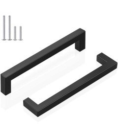 Probrico Držala za omarice črna 138 mm 10 kosov