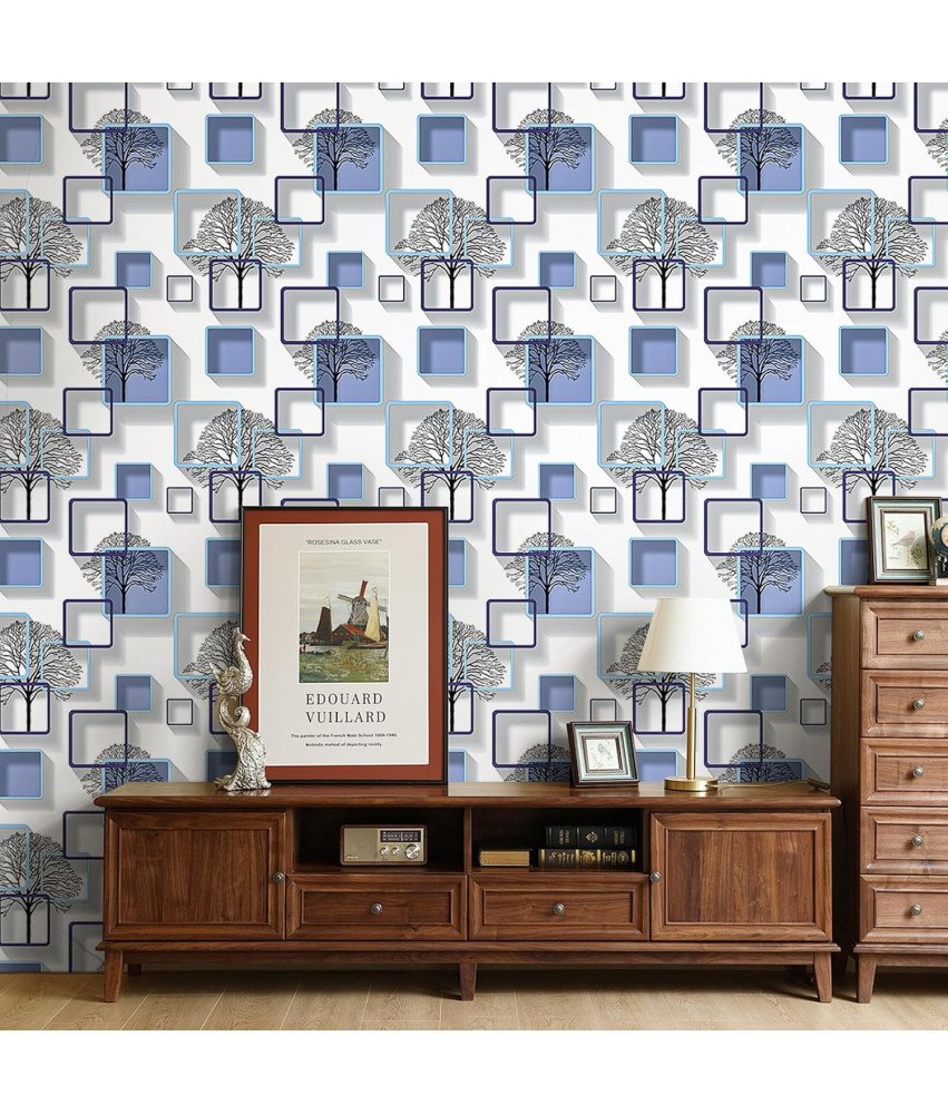 Tapeta Okleina Samoprzylepna Ścienna na Meble Niebieska 44,5 cm x 10 m