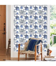 Tapeta Okleina Samoprzylepna Ścienna na Meble Niebieska 44,5 cm x 10 m