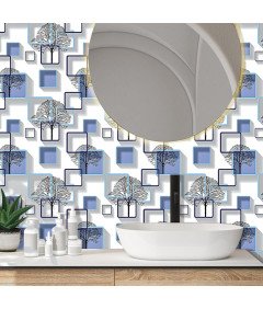 Tapeta Okleina Samoprzylepna Ścienna na Meble Niebieska 44,5 cm x 10 m