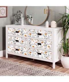 Tapeta Okleina Samoprzylepna do Ścian Mebli Białe Brzozy 44,5 cm x 1 m