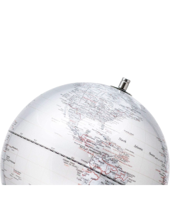 Globus Mapa Świata Europy Polityczny Stal Nierdzewna Srebrny 30 cm