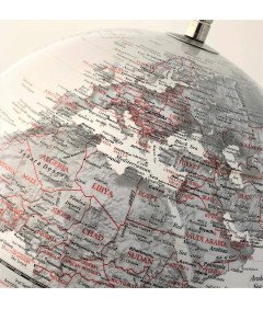 Globus Mapa Świata Europy Polityczny Stal Nierdzewna Srebrny 30 cm