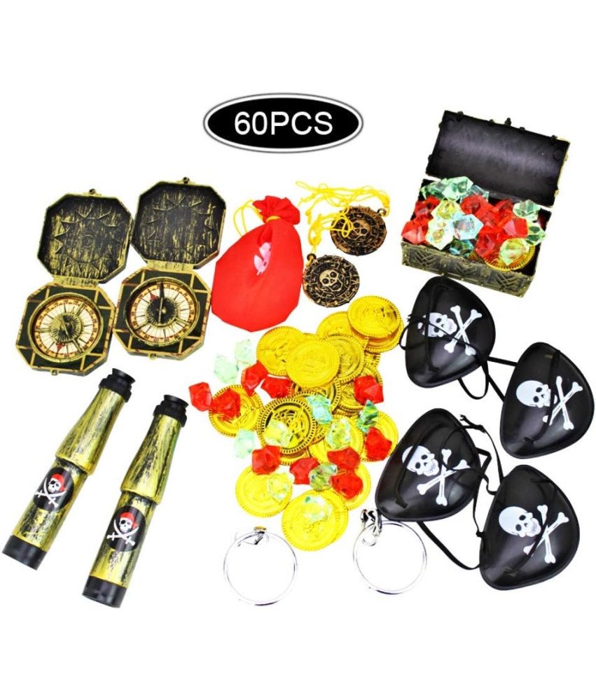 Przebranie Pirata Zestaw Akcesoriów na Halloween Karnawał 60 Elementów