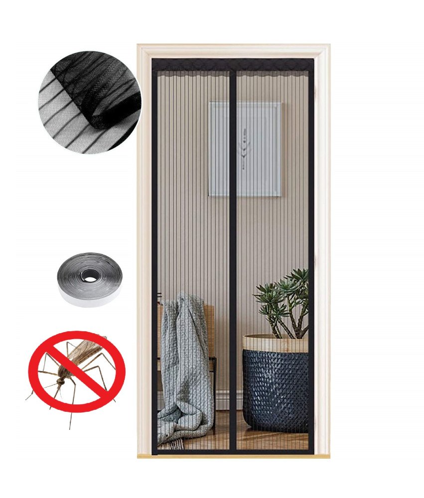 Moskitiera Magnetyczna na Drzwi Balkonowe 95x200 cm Automatyczne Zamykanie