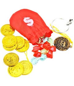 Przebranie Pirata Zestaw Akcesoriów na Halloween Karnawał 60 Elementów