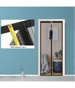 Moskitiera Magnetyczna na Drzwi Balkonowe 95x200 cm Automatyczne Zamykanie