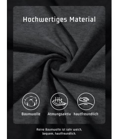 KEFITEVD Koszulka Męska Henley Bawełniana Polo Bez Kołnierzyka Czarna L