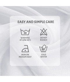 Zasłona Przezroczysta Woalowa na Przelotkach 245x300 cm Sztuczny Len Biała