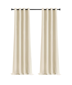 Zasłony Zaciemniające Termiczne na Przelotkach 2 Sztuki 140x280 cm Beżowe