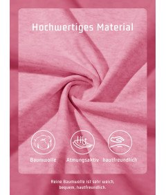 KEFITEVD Koszulka Męska Henley Bawełniana Polo Bez Kołnierzyka Różowa S