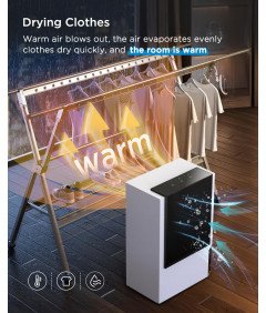 EasyAcc Osuszacz Powietrza X2 3w1 3 L Grzejnik Wentylator do Łazienki