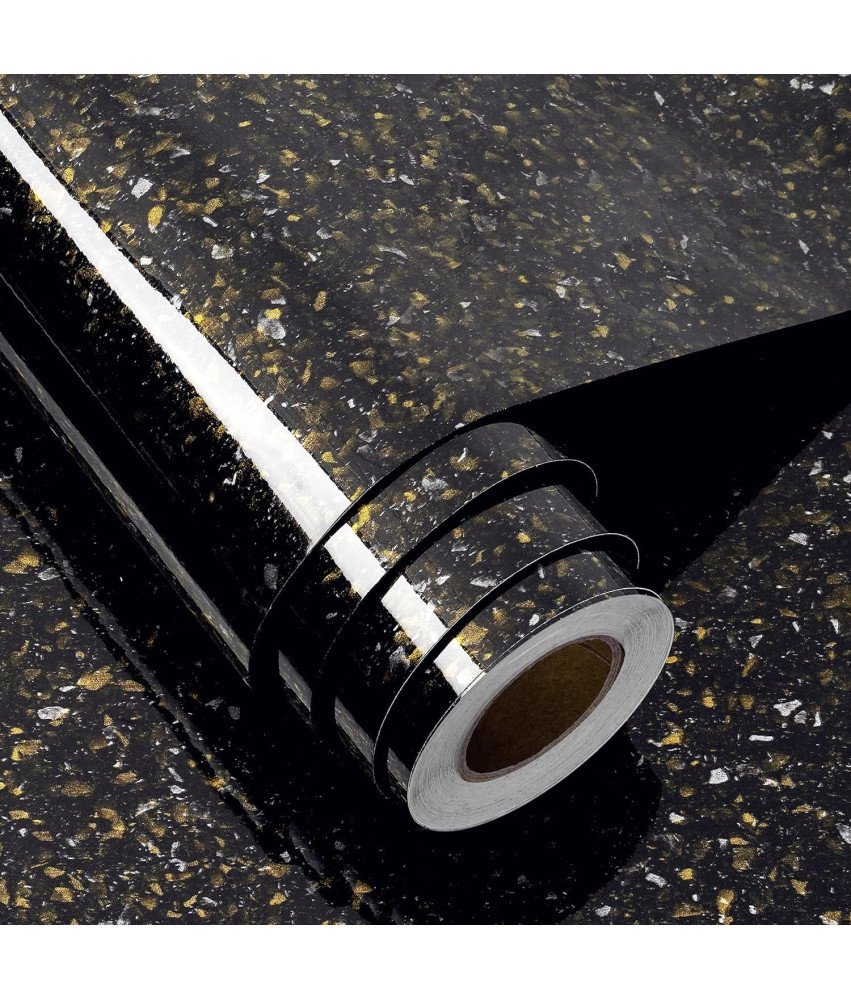 Tapeta Samoprzylepna Okleina 60x500 cm Ściany Meble Blaty Lastryko Czarna