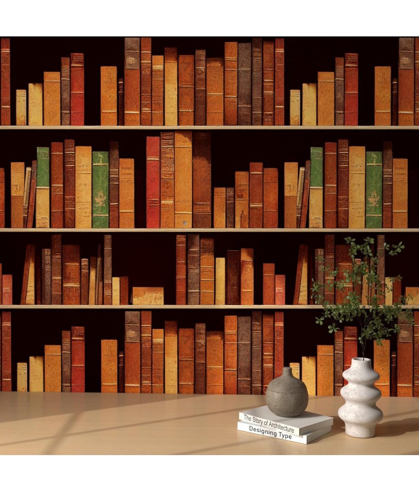 Tapeta Okleina Naklejka Ścienna Efekt 3D Biblioteka Książki 44,5x700 cm