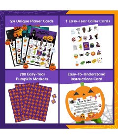 Gra Bingo na Halloween Prezent dla Dzieci Zestaw 36 Sztuk na Urodziny