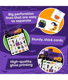 Gra Bingo na Halloween Prezent dla Dzieci Zestaw 36 Sztuk na Urodziny