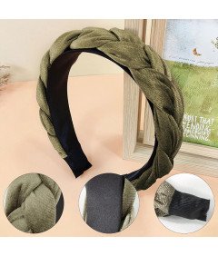 Zestaw Akcesoriów do Włosów 2x Opaski Aksamitne 2x Gumki Czarny i Zielony