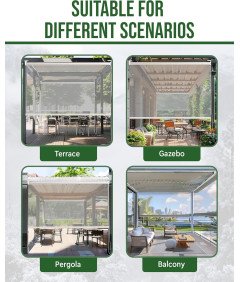 Przezroczysta Roleta Szeroka na Taras Balkon 80x120 cm Wodoodporna Biała