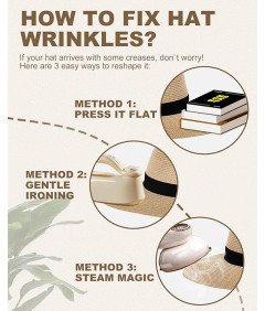 Zylioo Kapelusz Słomkowy Letni Plażowy Przeciwsłoneczny z Dużym Rondem 57cm