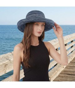 Zylioo Kapelusz Przeciwsłoneczny dla Kobiet Podróżny Plażowy Niebieski 61cm