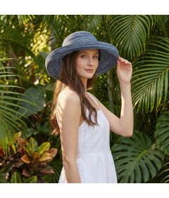 Zylioo Kapelusz Przeciwsłoneczny dla Kobiet Podróżny Plażowy Niebieski 61cm