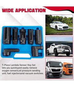 Klucze Nasadowe 7-Częściowy Zestaw Uniwersalne Demontaż Czujników O2