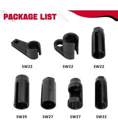 Klucze Nasadowe 7-Częściowy Zestaw Uniwersalne Demontaż Czujników O2