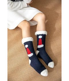 Damskie Skarpetki Ciepłe na Zimę Antypoślizgowe Skarpety Czarne Uniwersalne