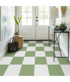 Samoprzylepne Płytki Podłogowe PVC Zielone i Białe 20 Sztuk 30x30 cm 1,8 m²