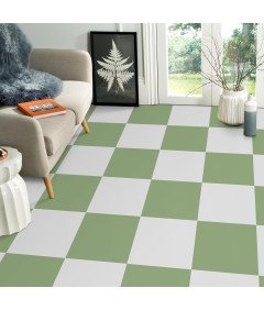 Samoprzylepne Płytki Podłogowe PVC Zielone i Białe 20 Sztuk 30x30 cm 1,8 m²