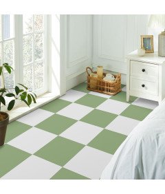 Samoprzylepne Płytki Podłogowe PVC Zielone i Białe 20 Sztuk 30x30 cm 1,8 m²
