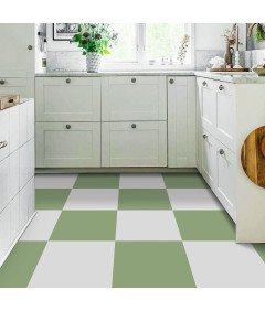 Samoprzylepne Płytki Podłogowe PVC Zielone i Białe 20 Sztuk 30x30 cm 1,8 m²