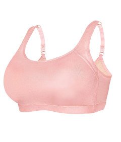 Biustonosz Top Sportowy Treningowy do Yogi Oddychający Różowy S