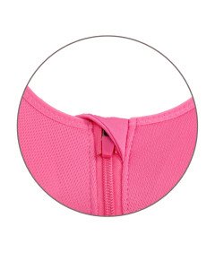 Sportowy Treningowy Biustonosz Top Plus Size Zapięcie na Zamek Różowy XL