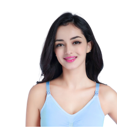 Biustonosz Ciążowy do Karmienia Piersią Niebieski Fioletowy L 2 szt