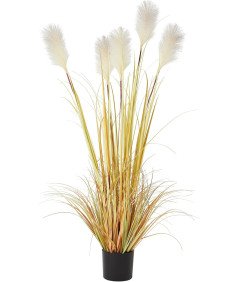 Sztuczna Trawa Pampasowa Ozdobna w Doniczce 150 cm Złota Dekoracyjna