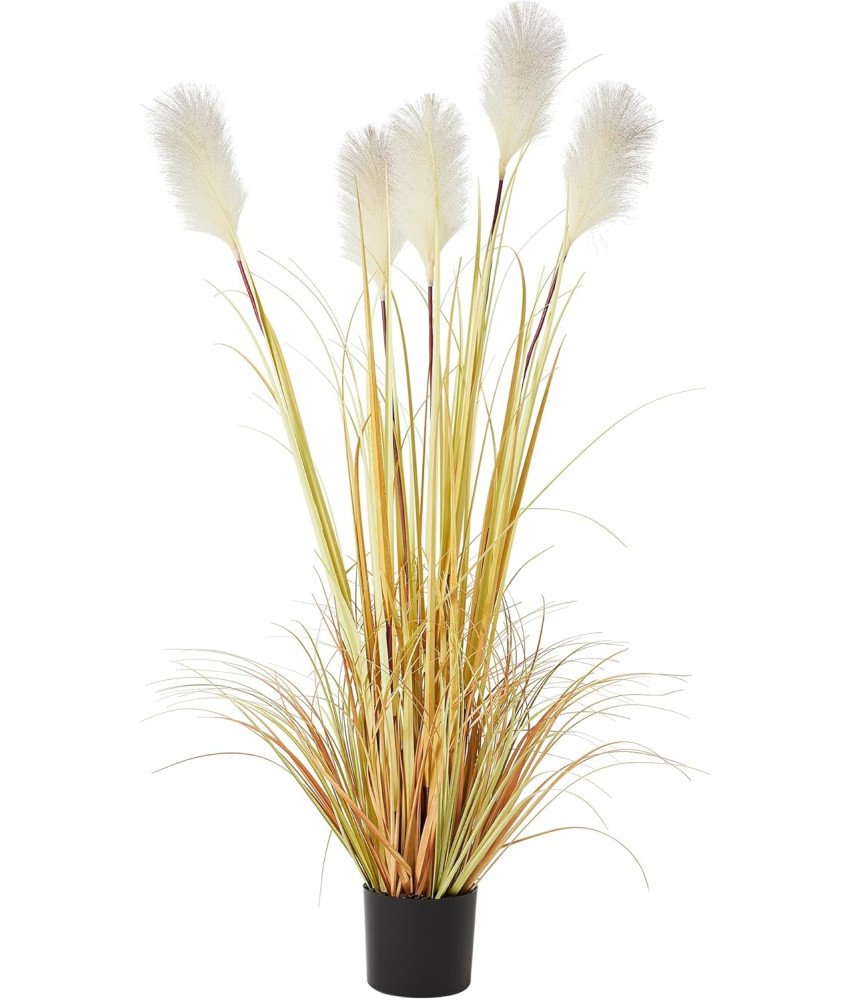 Sztuczna Trawa Pampasowa Ozdobna w Doniczce 150 cm Złota Dekoracyjna