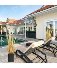 Sztuczna Trawa Pampasowa Ozdobna w Doniczce 150 cm Złota Dekoracyjna