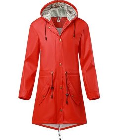 SWAMPLAND Damska Kurtka Przeciwdeszczowa Czerwona XS