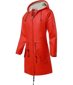 SWAMPLAND Damska Kurtka Przeciwdeszczowa Czerwona XS
