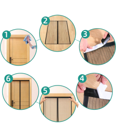 Moskitiera Magnetyczna na Drzwi Balkonowe Tarasowe Ochronna 65 x 210 cm