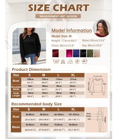 Damski Sweter Okrągły Dekolt Guziki Miękki Ciepły Elegancki Czarny S