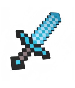Miecz Minecraft Piankowy Diamentowy Niebieski Akcesoria do Zabawy 45 cm