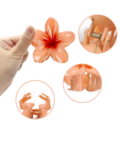 Spinki Klipsy Klamry do Włosów Hawajskie Kwiaty Kolorowe 12 szt 8,5 cm