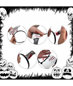 Opaski na Głowę Akcesoria Halloween Tasak Nóż Naklejk Zestawi 35 Elementów