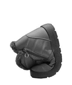 SCECOCRS Damskie Buty Zimowe Śniegowce Ocieplane Wodoodporne Szare 41 EU